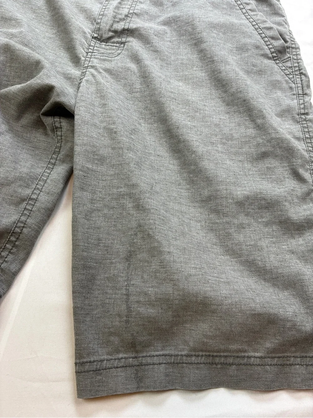 Prana Furrow Mens Gray Flat Front Casual Shorts